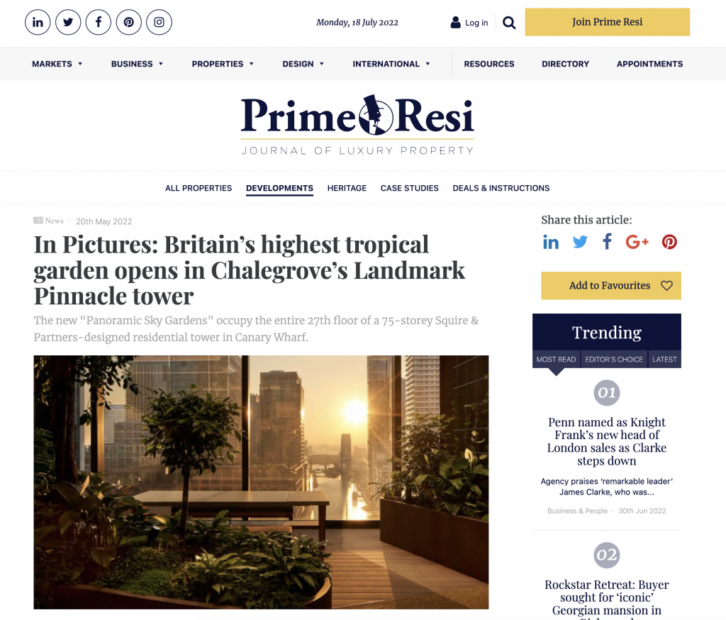 Prime Resi Landmark Pinnacle Press clipping