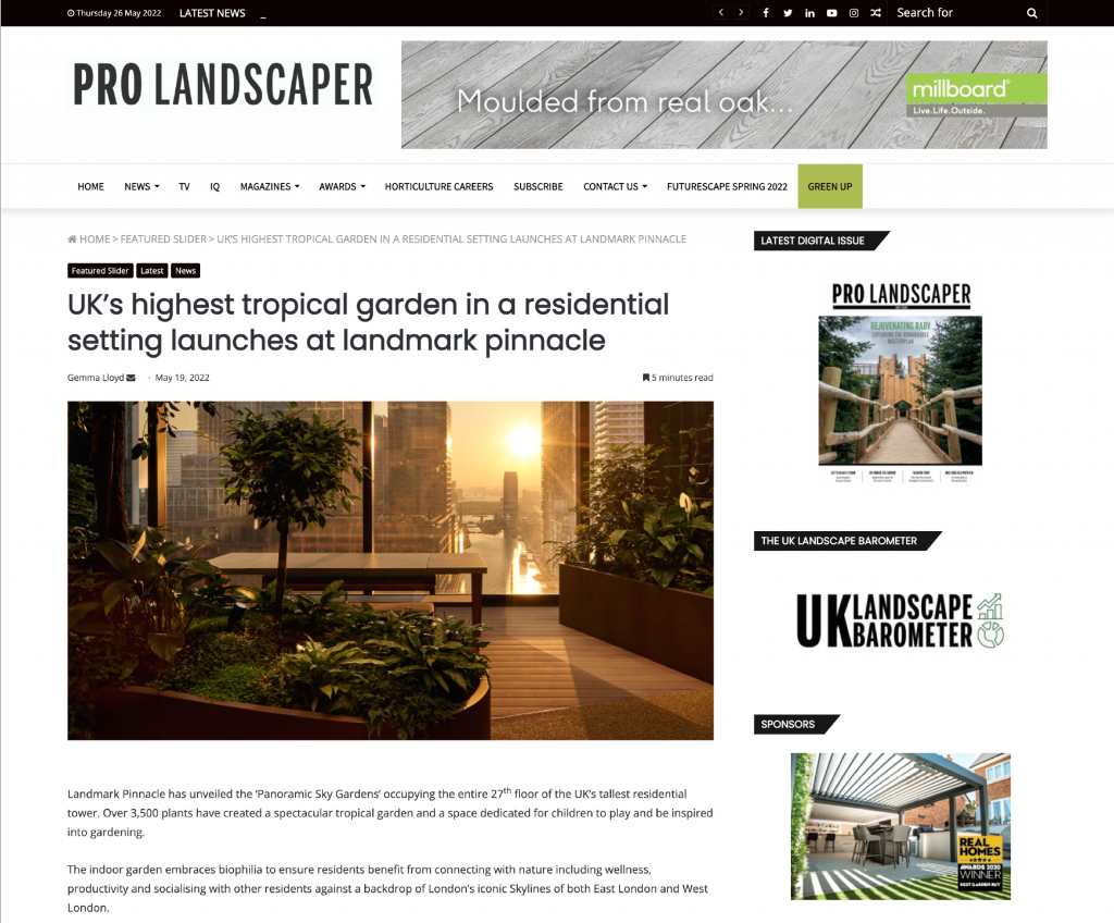 Pro Landscaper Landmark Pinnacle Press Article clipping